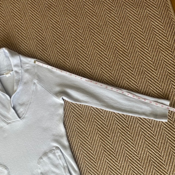 Mododoc tunic sweatshirt v-neck long sleeve periwinkle Small - Picture 9 of 14